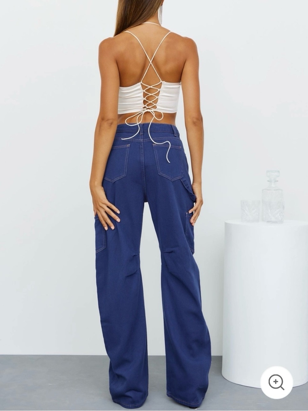 LIONESS Miami Vice Pant Dark Denim Size S - Picture 2 of 10